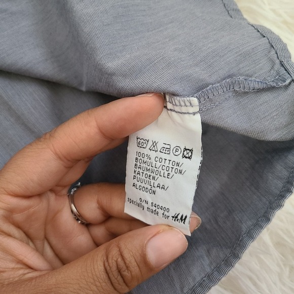 H&M Conwell Short Sleeve Button Down Dress Shirt Size S - Picture 5 of 11